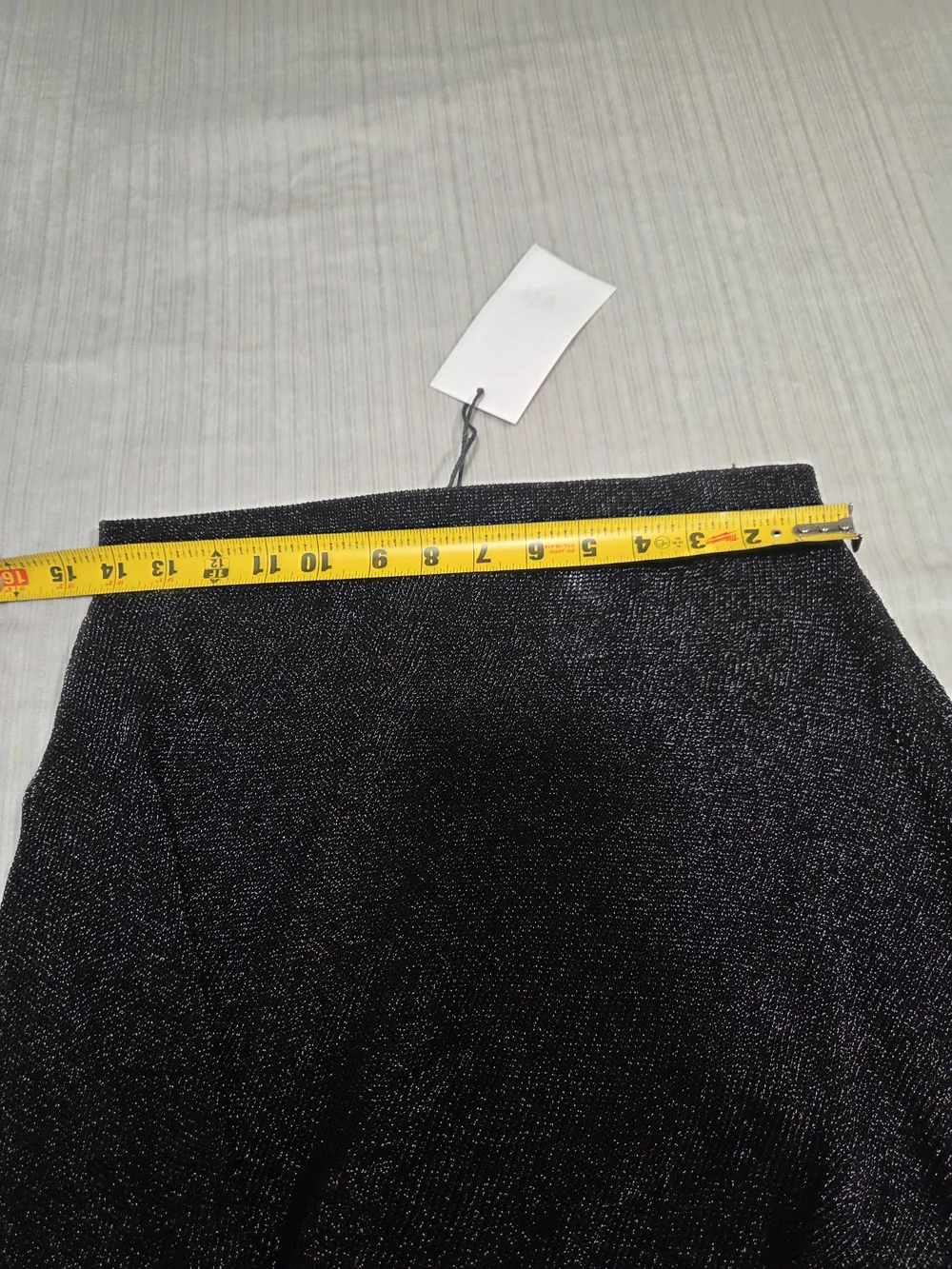 Zara METALLIC KNIT SKIRT M
